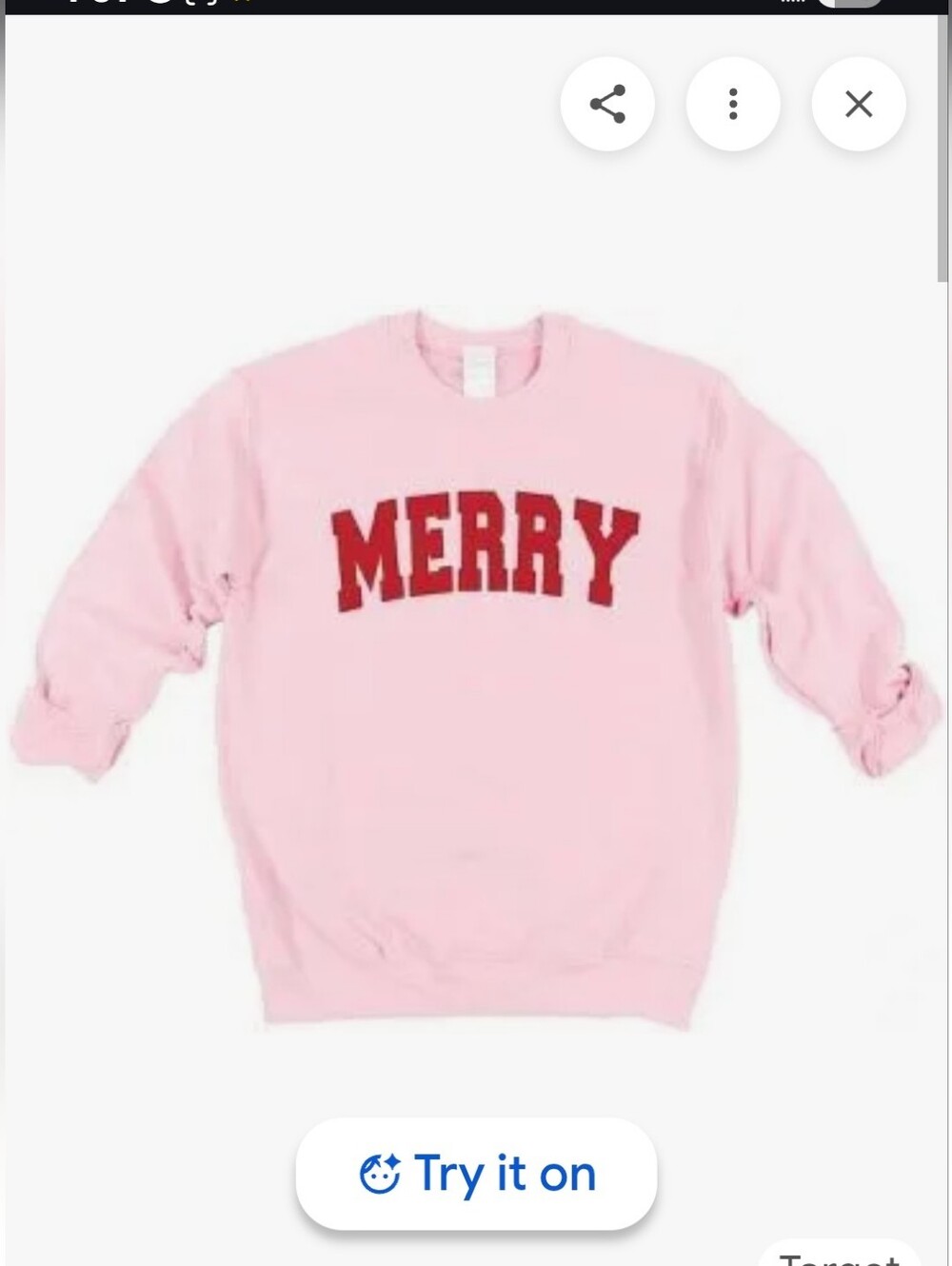 Women's Merry Varsity Graphic Sweatshirt Simply Sage Market - Pink - S